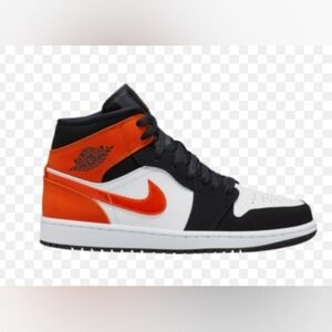 Nike Men’s Mid-Top Sneakers - White/Black/Orange